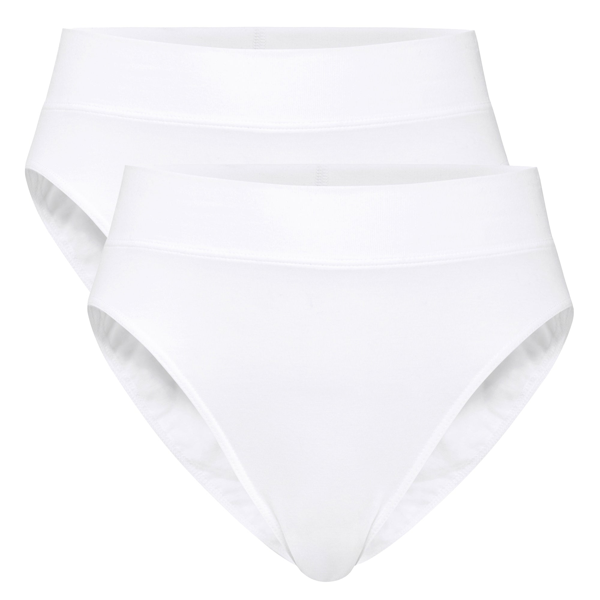 CALIDA Ladies' Briefs 2 Pack - Elastic, High Waist, Soft Waistband, Single Jersey