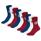 NFL Unisex Socks, 9-Pack – NFL Shield 9Pack Crew Socks, Logo, Cotton Blend