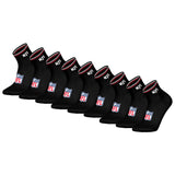 NFL Unisex Quarter Socks, 9-Pack – NFL Shield 9Pack Quarter Socks, Logo, Stripes, Cotton Blend