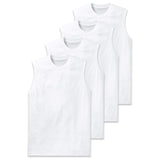 SCHIESSER Men's Undershirts, 4-Pack - ‘Essentials’, Muscle Shirt, Round Neck, Cotton