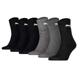 PUMA Unisex Sportsocken, 6 Paar - Short Crew Socks, Tennissocken, einfarbig