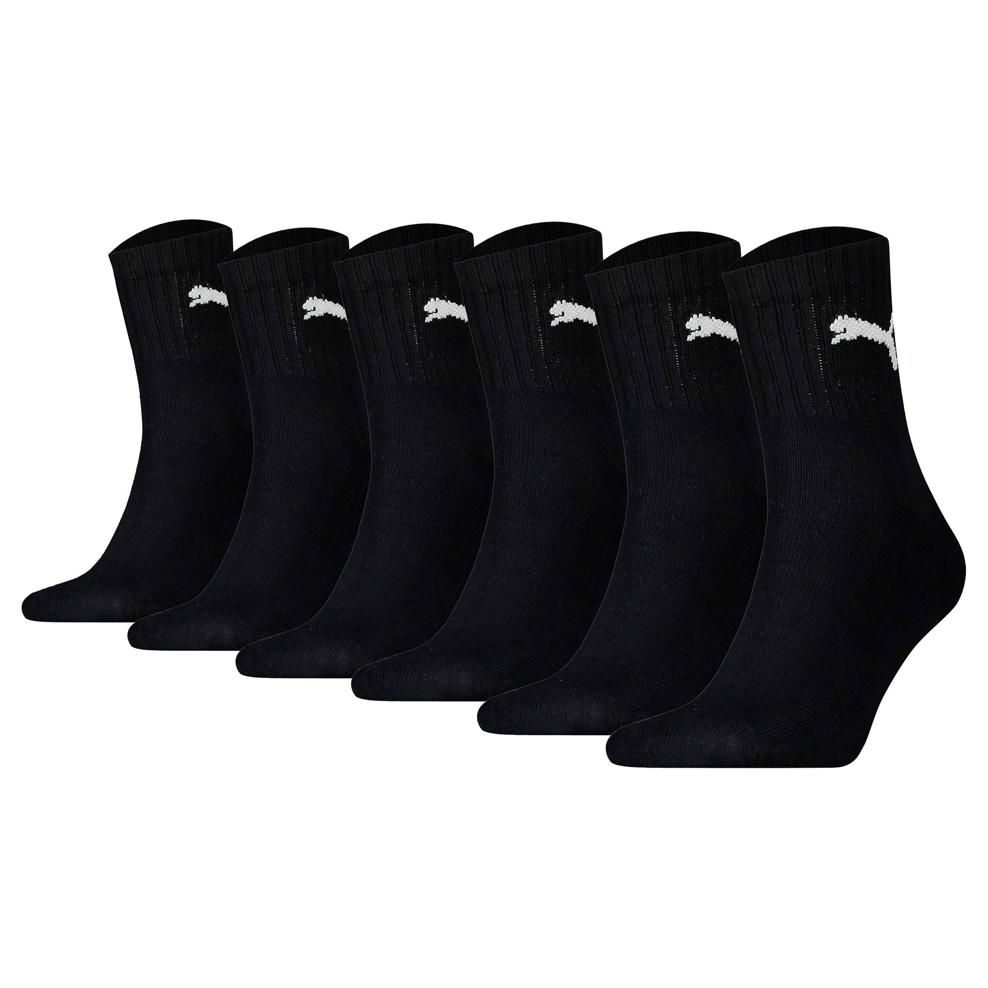 PUMA Unisex Sportsocken, 6 Paar - Short Crew Socks, Tennissocken, einfarbig