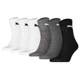 PUMA Unisex Sportsocken, 6 Paar - Short Crew Socks, Tennissocken, einfarbig