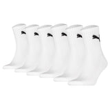 PUMA Unisex Sportsocken, 6 Paar - Short Crew Socks, Tennissocken, einfarbig
