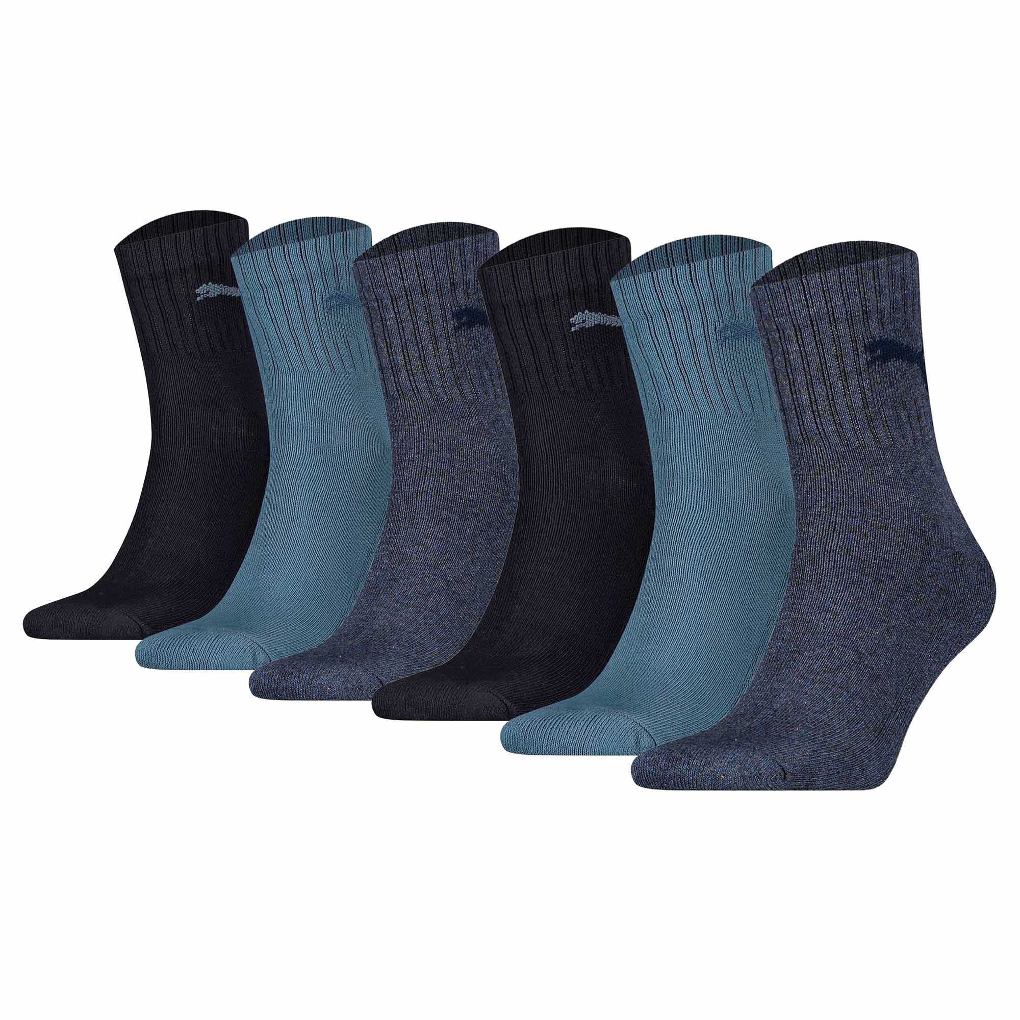 PUMA Unisex Sportsocken, 6 Paar - Short Crew Socks, Tennissocken, einfarbig