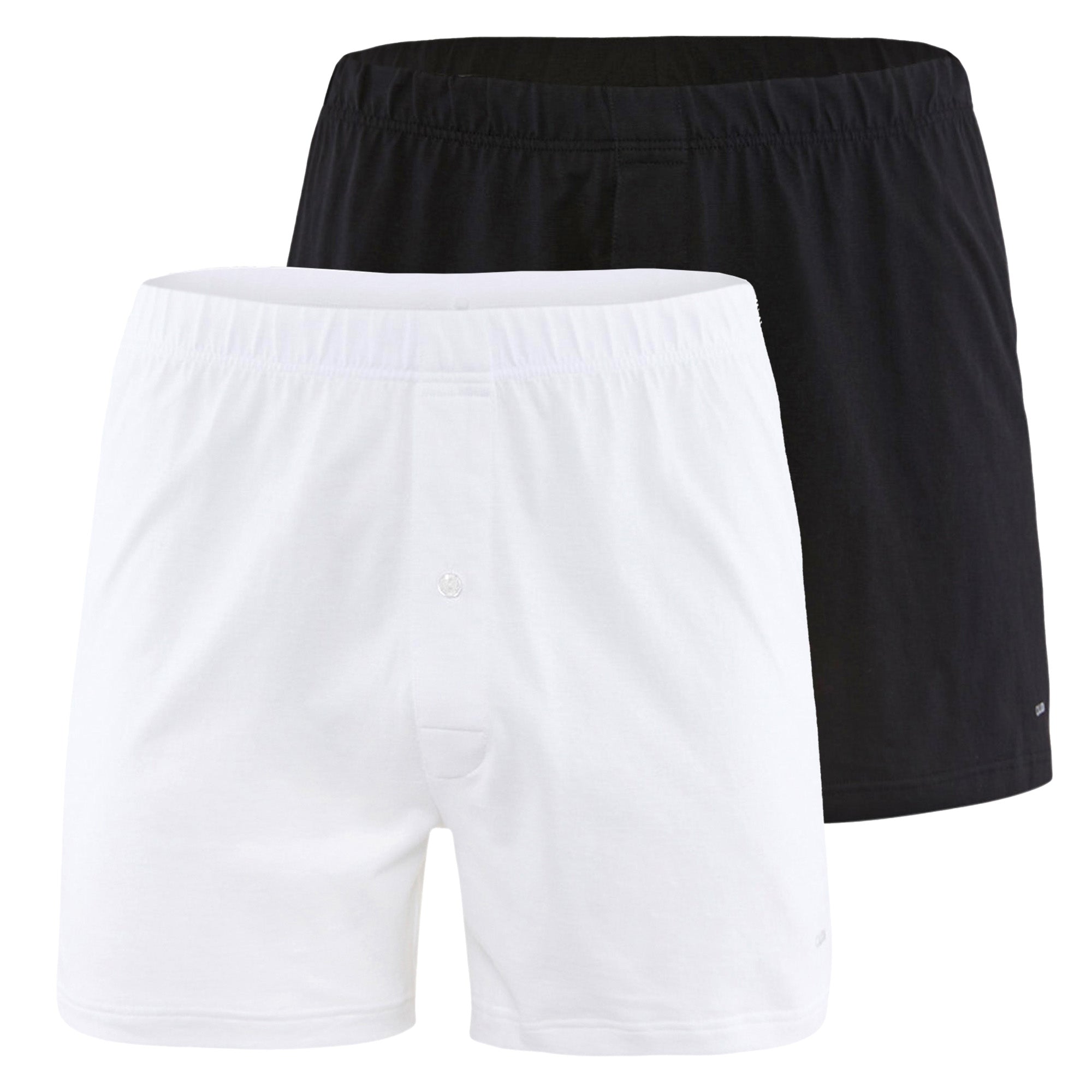 CALIDA Herren Jersey Boxershorts , 2er Pack - Cotton Code, einfarbig, 100% Baumwolle