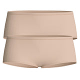 CALIDA Women Hipster Briefs Pack of 2 - Sleek Skin, Underwear, Plain Colour