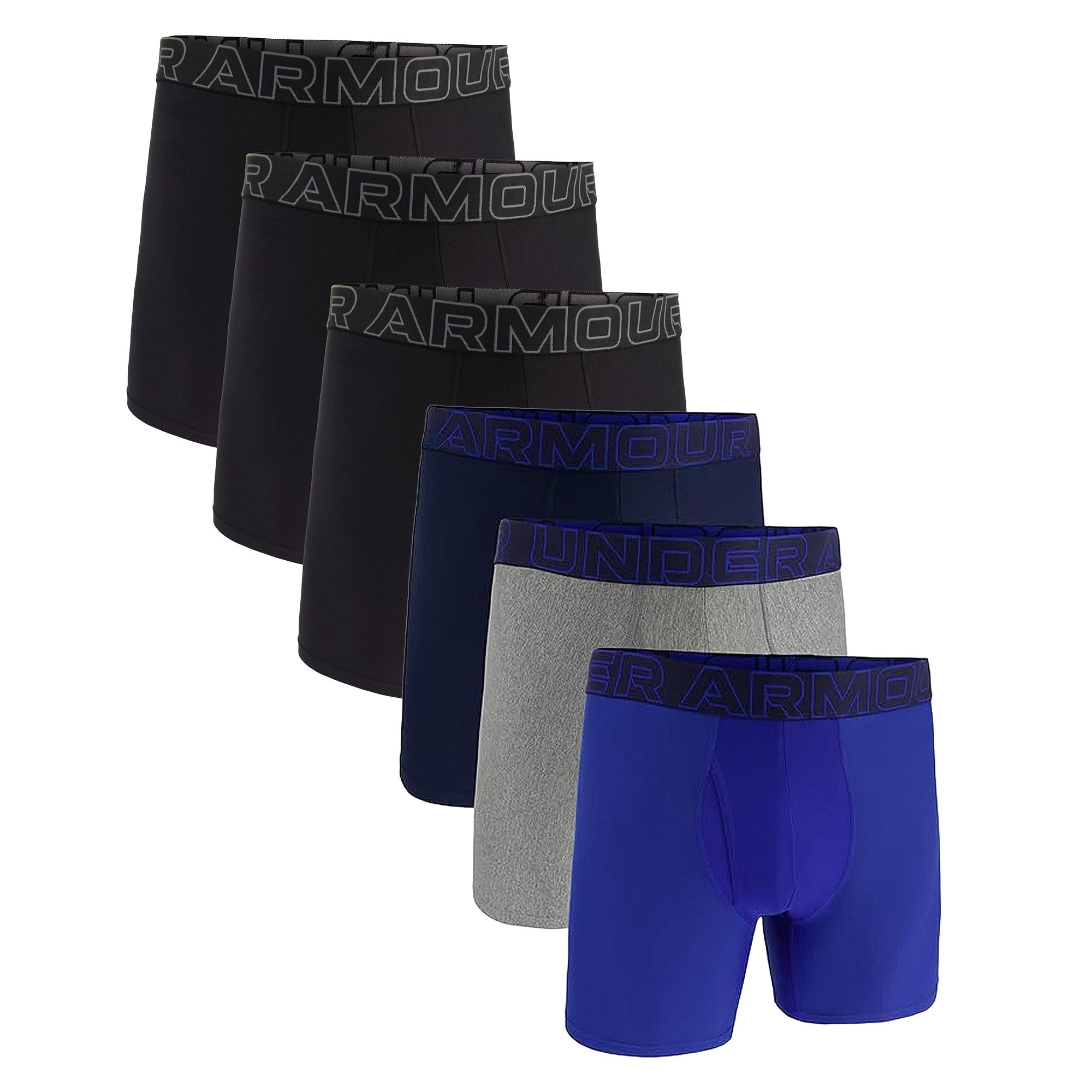 UNDER ARMOUR Herren Boxershorts, 6er Pack - Performance Tech Boxer Briefs Solid 6 in, Stretch, einfarbig