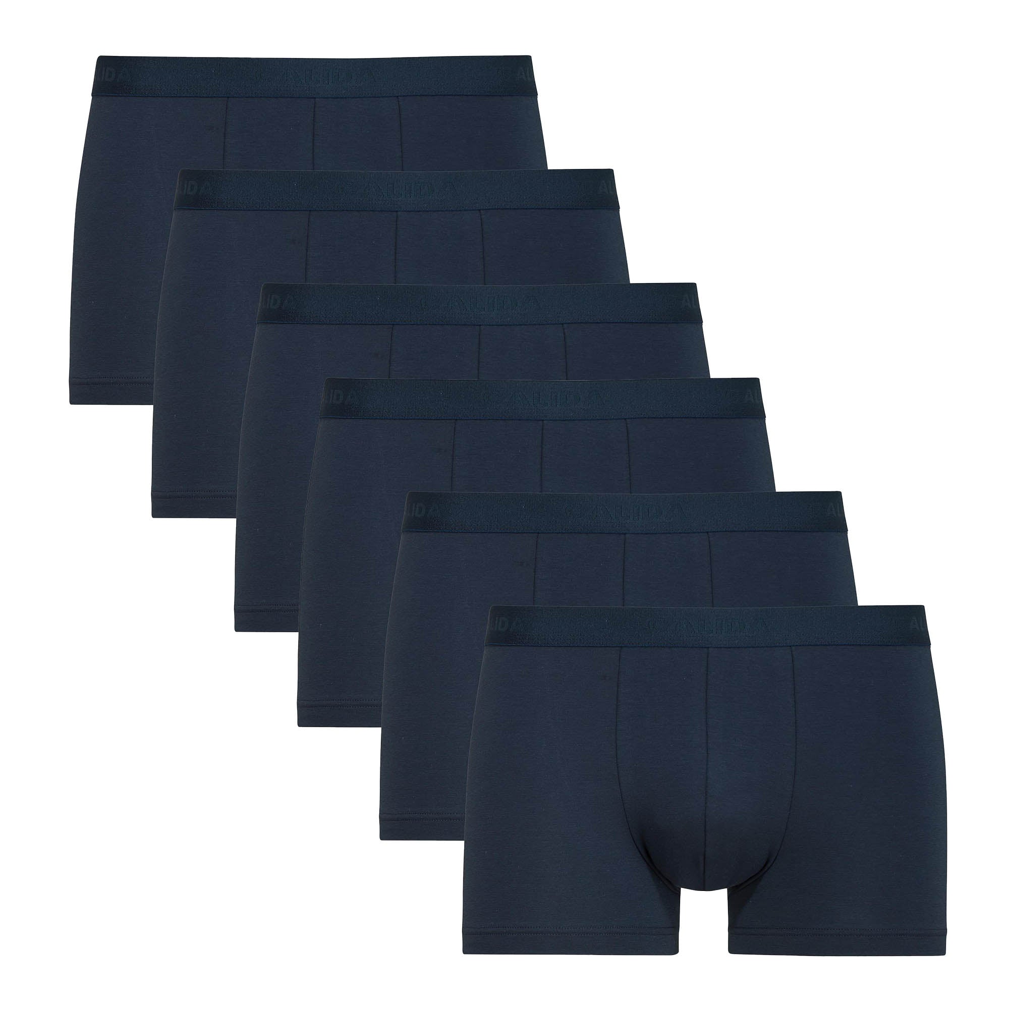 CALIDA Herren Boxershorts, 6er Pack - Natural Benefit, Elastikbund, Single Jersey