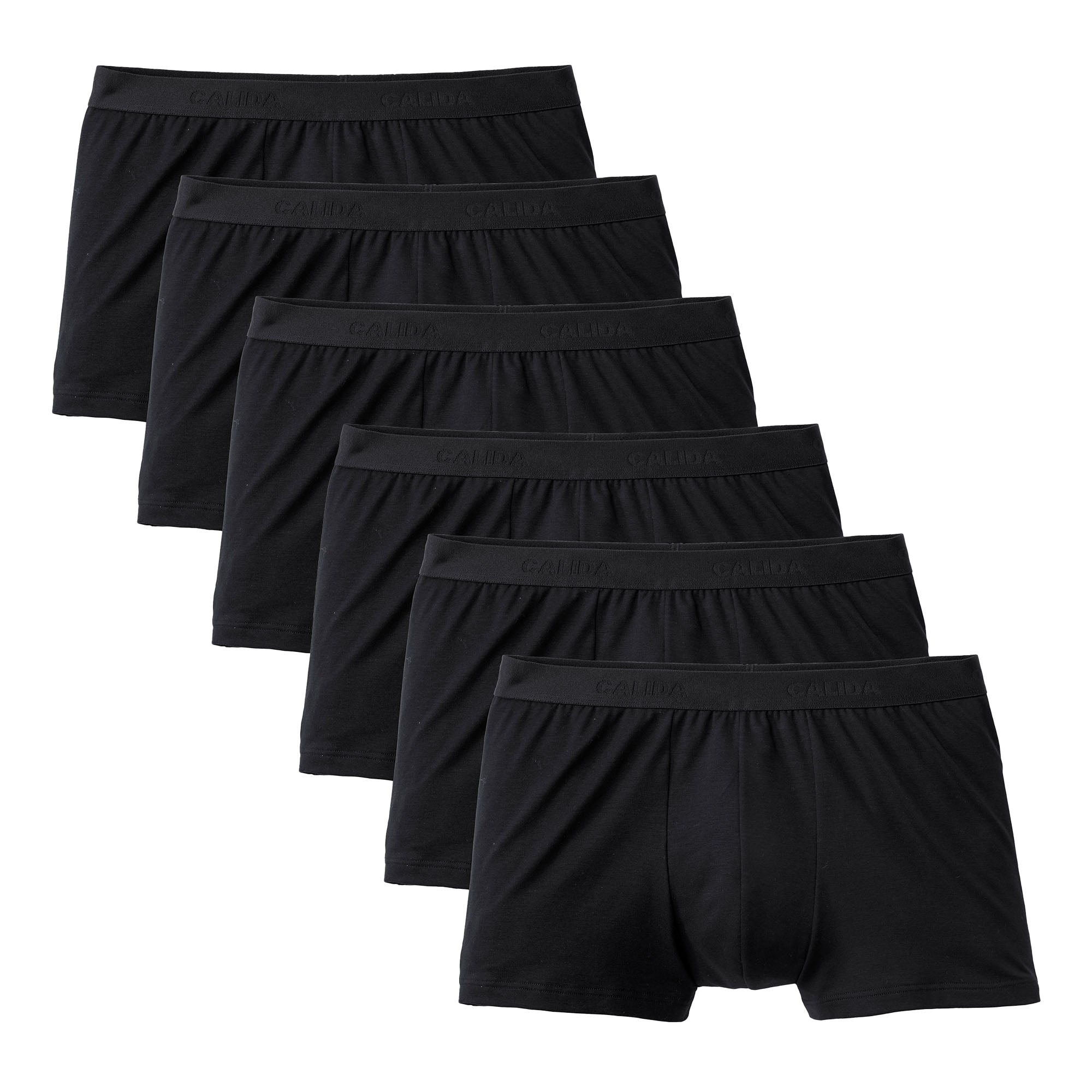 CALIDA Herren Boxershorts, 6er Pack - Natural Benefit, Elastikbund, Single Jersey