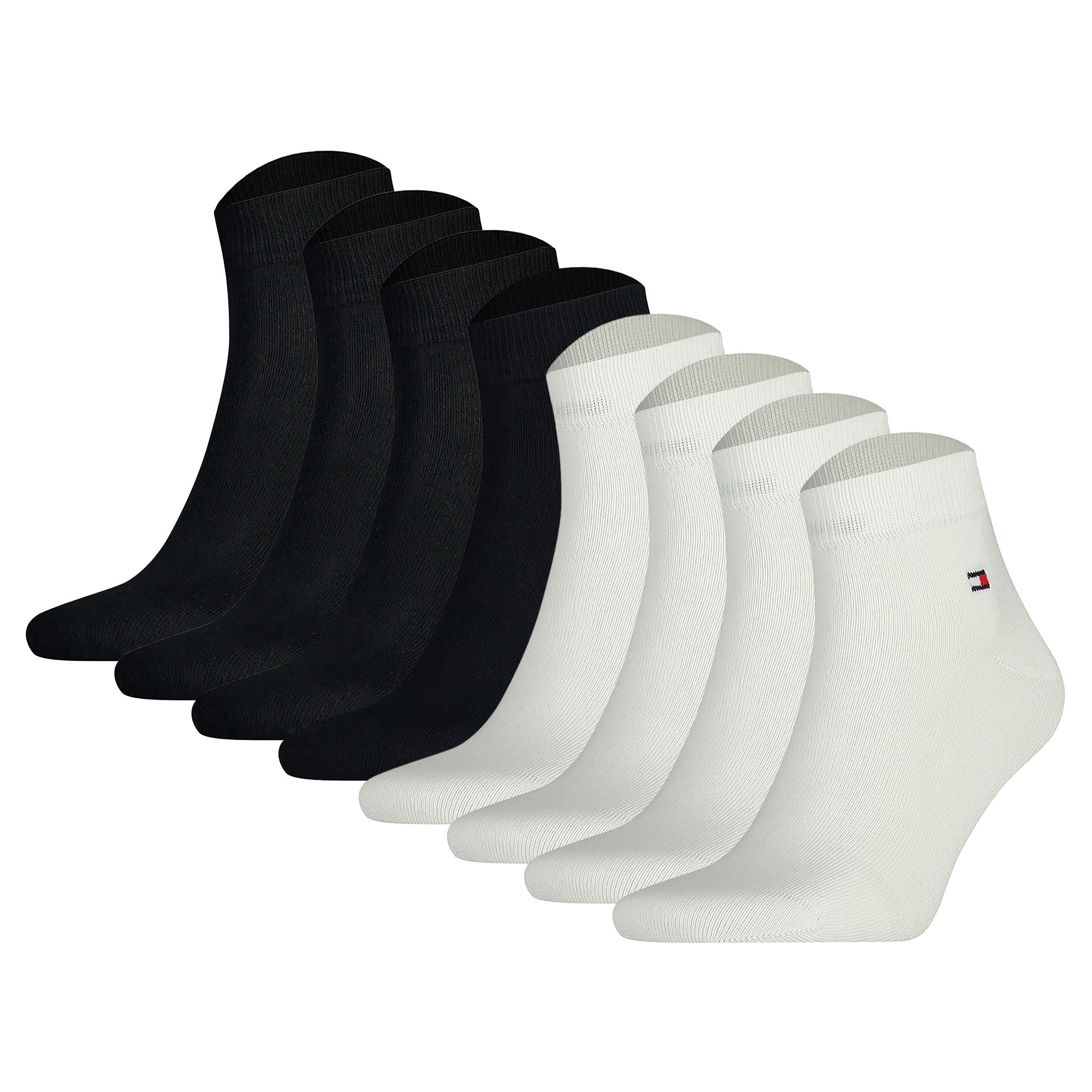 TOMMY HILFIGER Men's Quarter Socks, 8-pack - Sneaker, Plain
