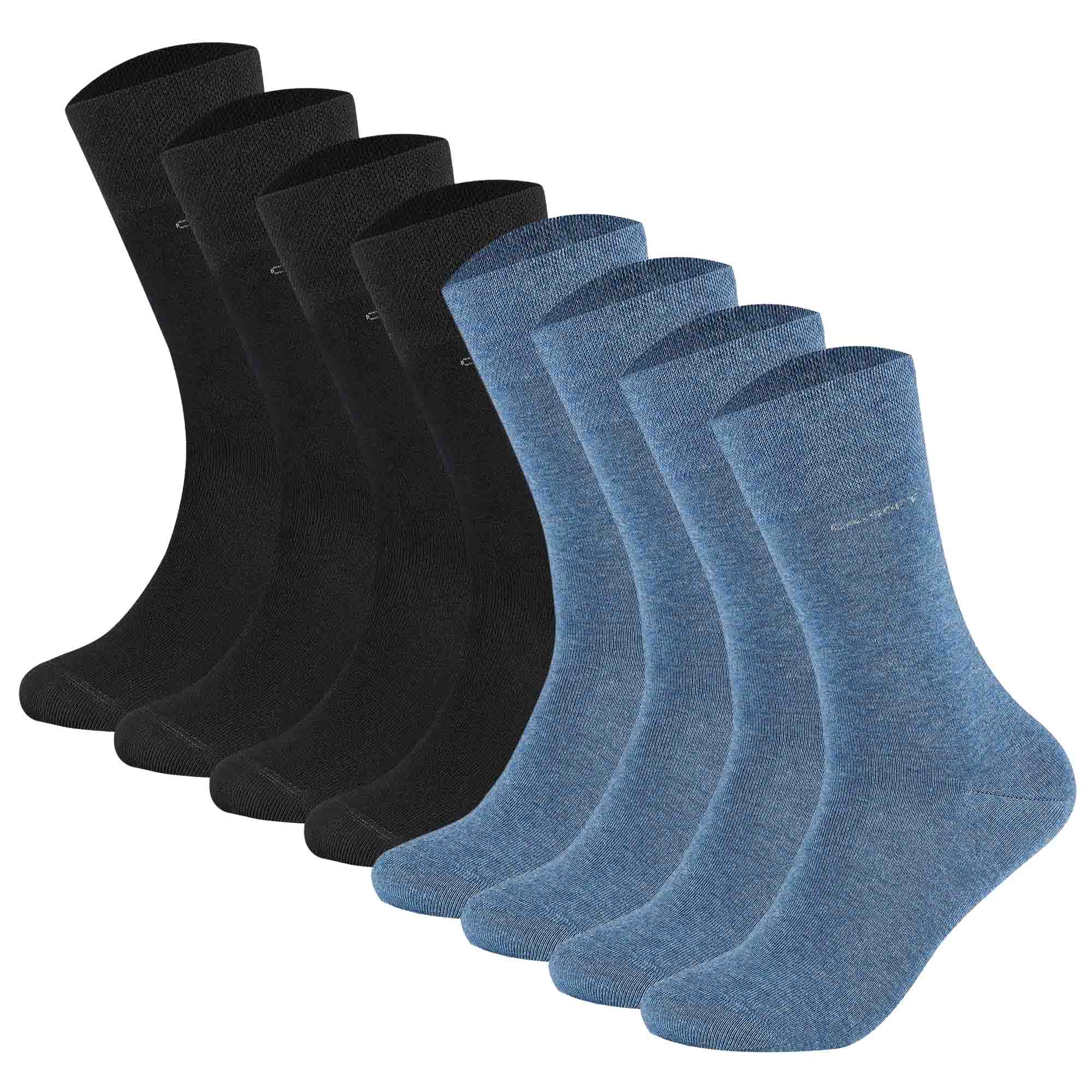 Camano Unisex Socken - Soft Socks, einfarbig, 8er Pack