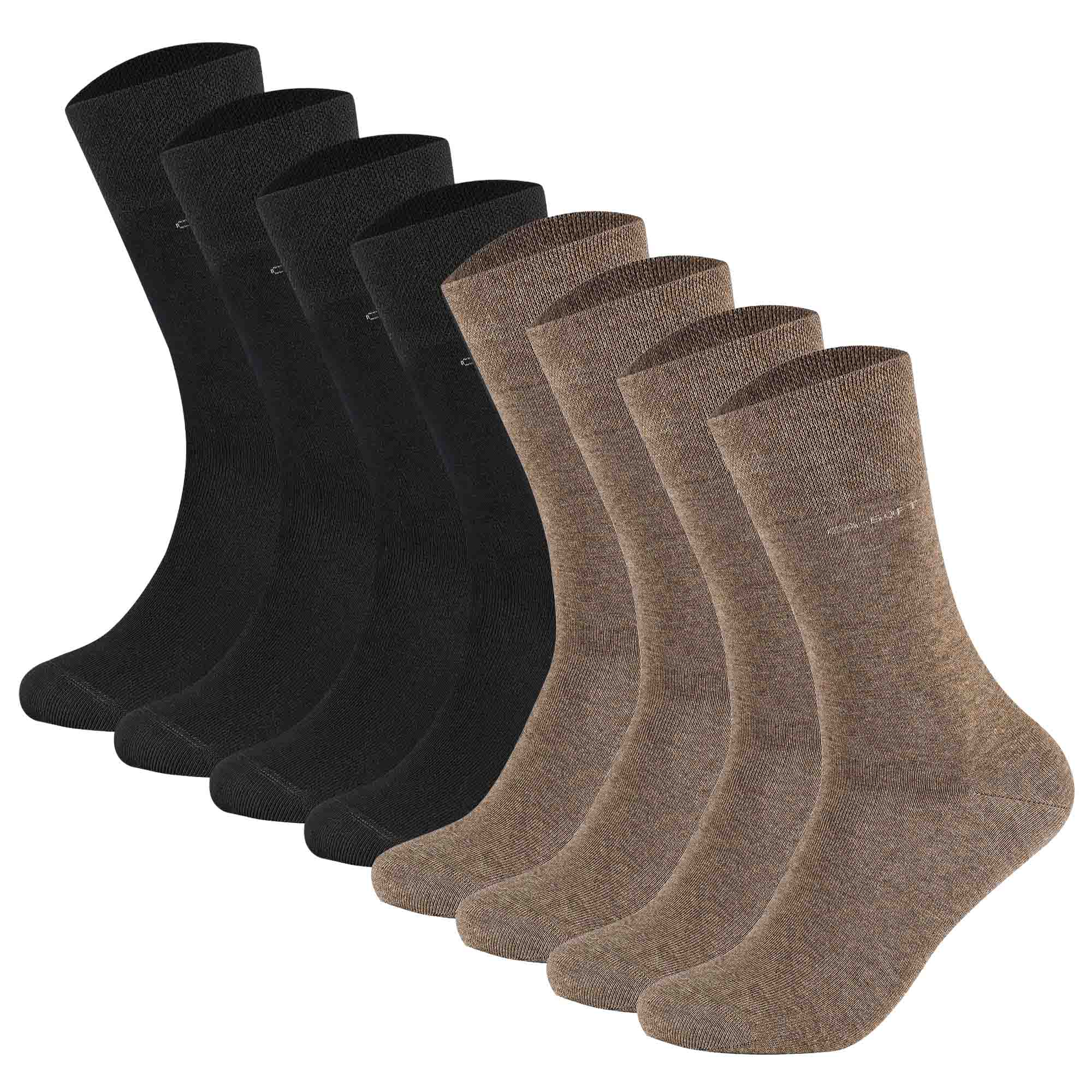 Camano Unisex Socken - Soft Socks, einfarbig, 8er Pack