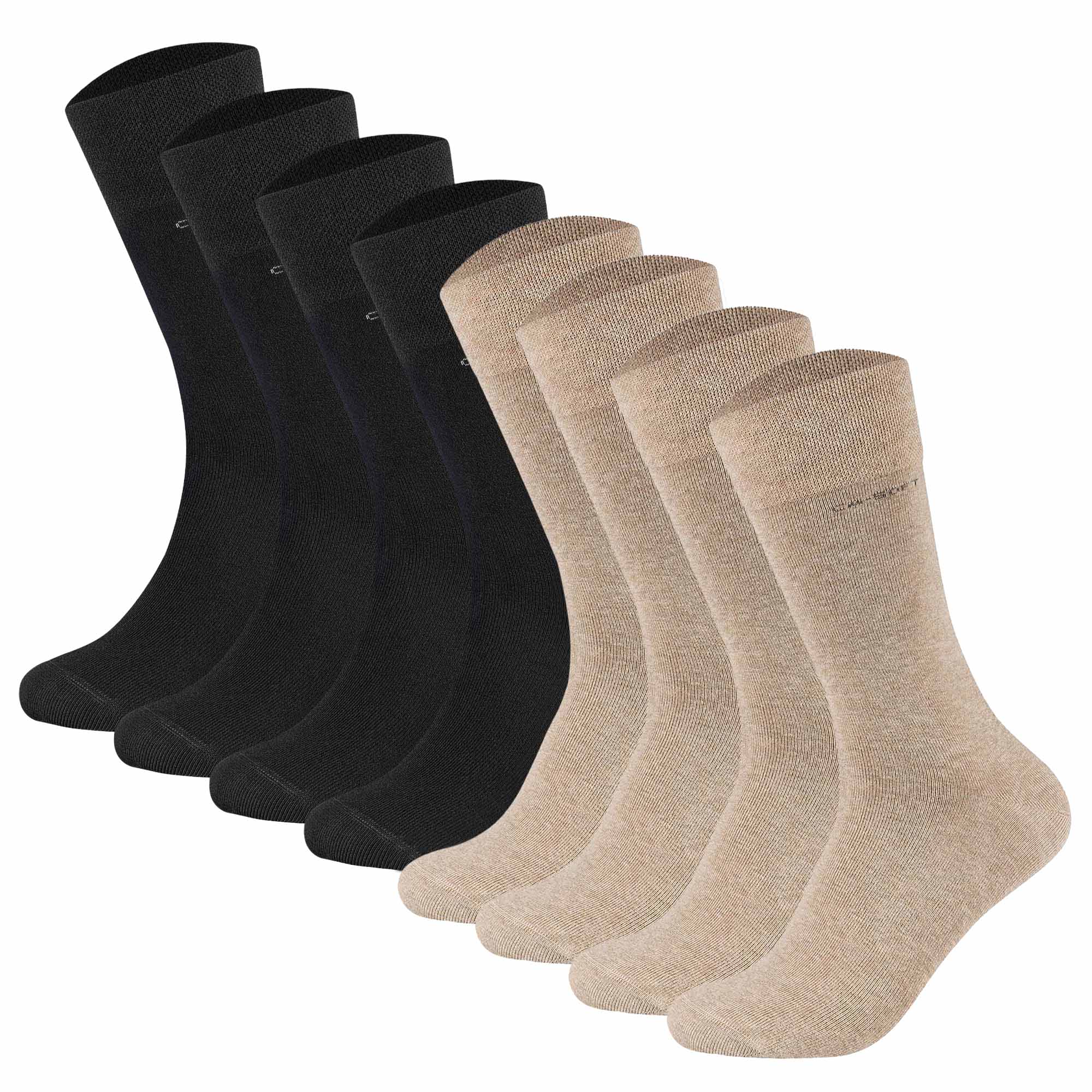 Camano Unisex Socken - Soft Socks, einfarbig, 8er Pack
