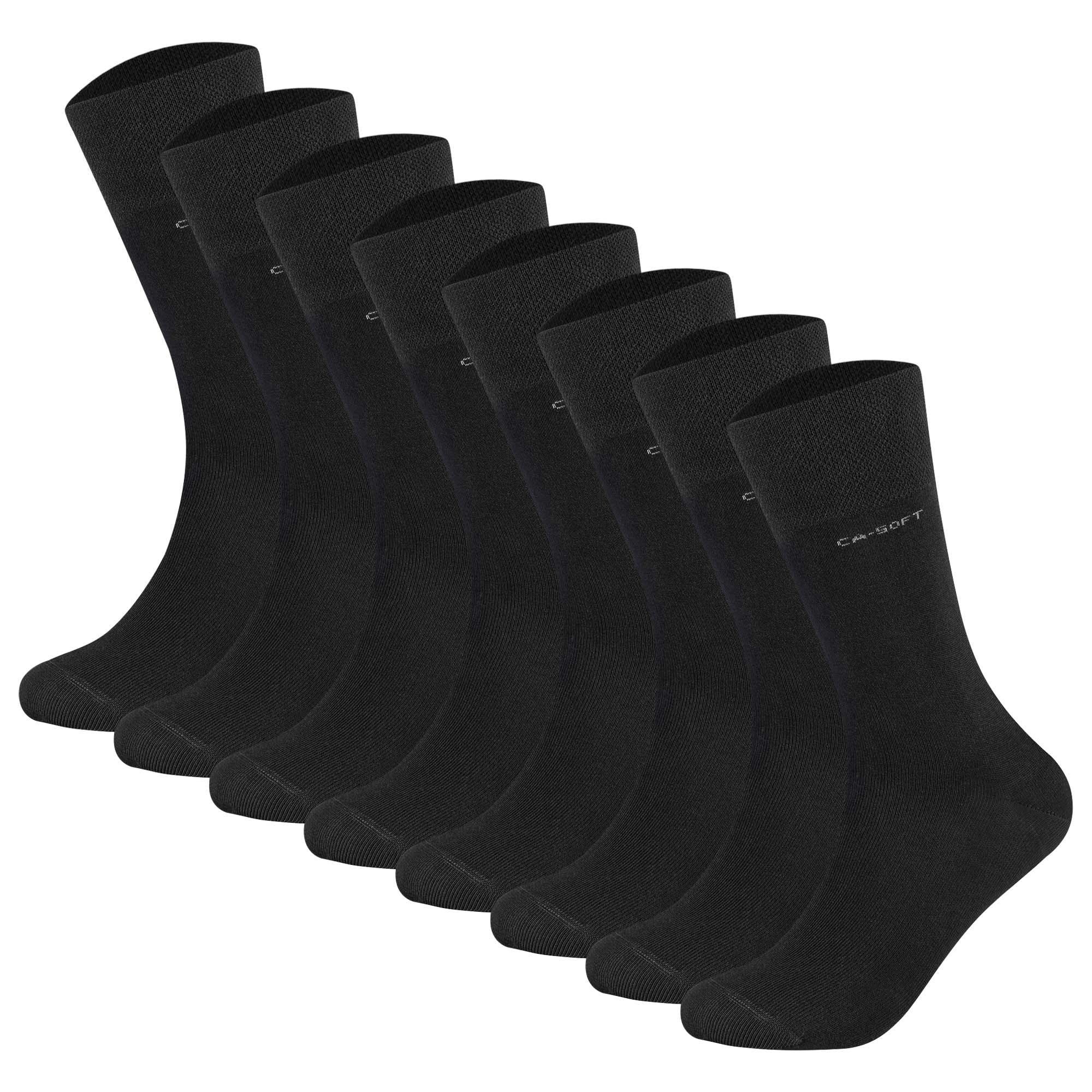 Camano Unisex Socken - Soft Socks, einfarbig, 8er Pack