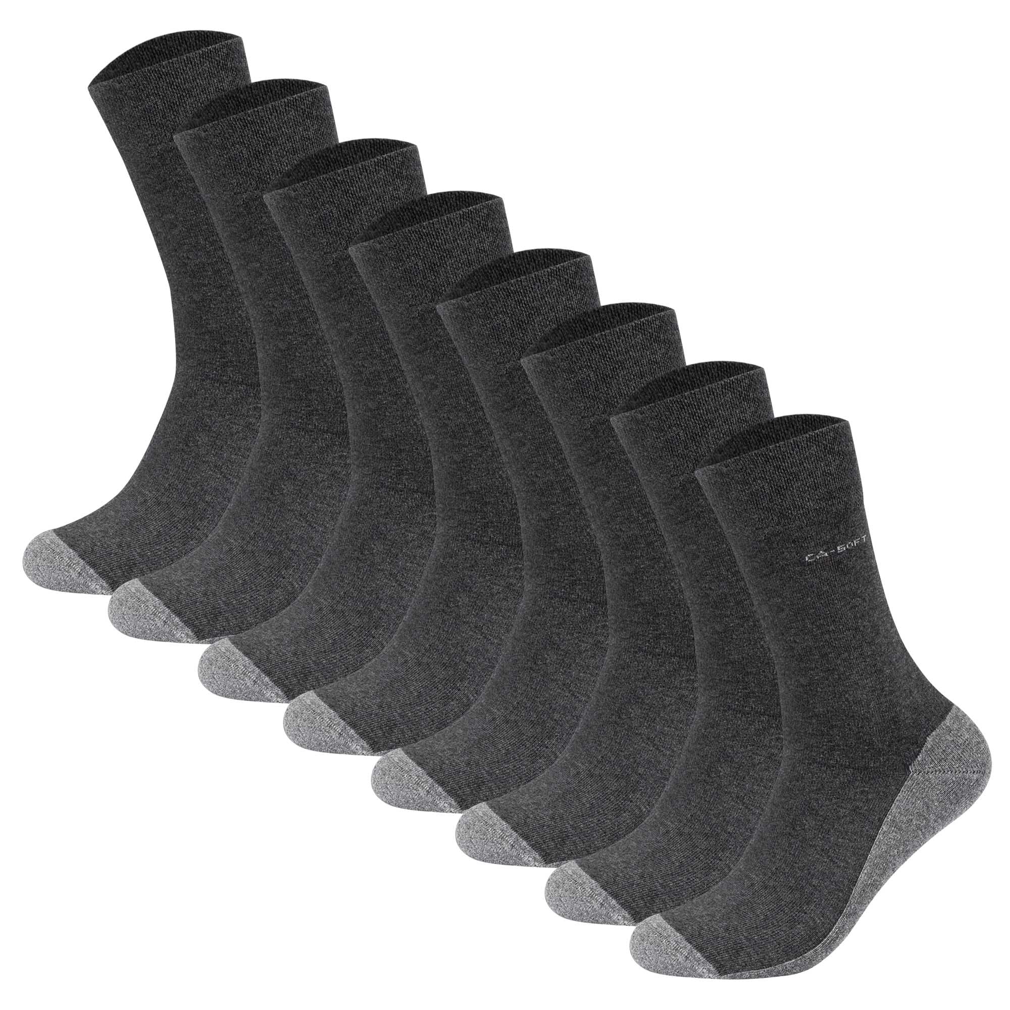 Camano Unisex Socken - Walk Socks, einfarbig, 8er Pack