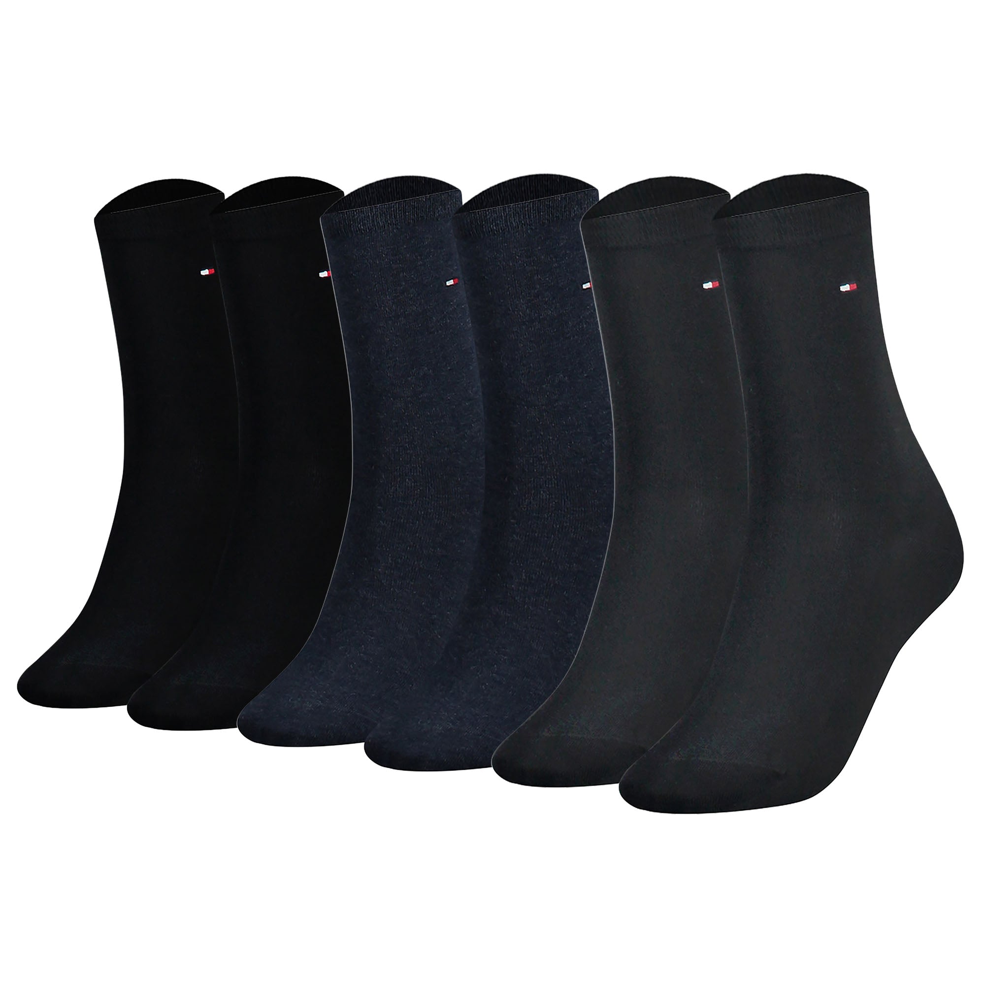 TOMMY HILFIGER Damen Socken, 6er Pack - Classic, Strümpfe, einfarbig