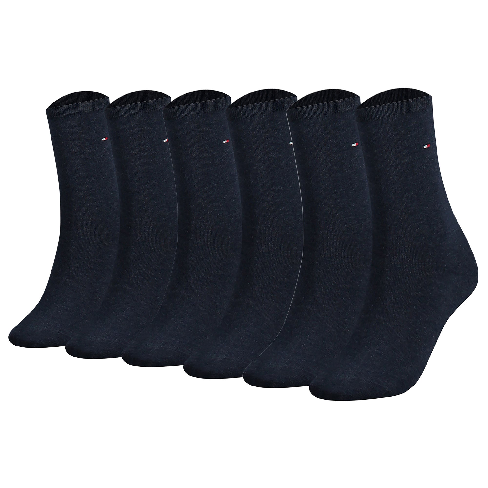TOMMY HILFIGER Damen Socken, 6er Pack - Classic, Strümpfe, einfarbig