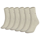 TOMMY HILFIGER Damen Socken, 6er Pack - Classic, Strümpfe, einfarbig