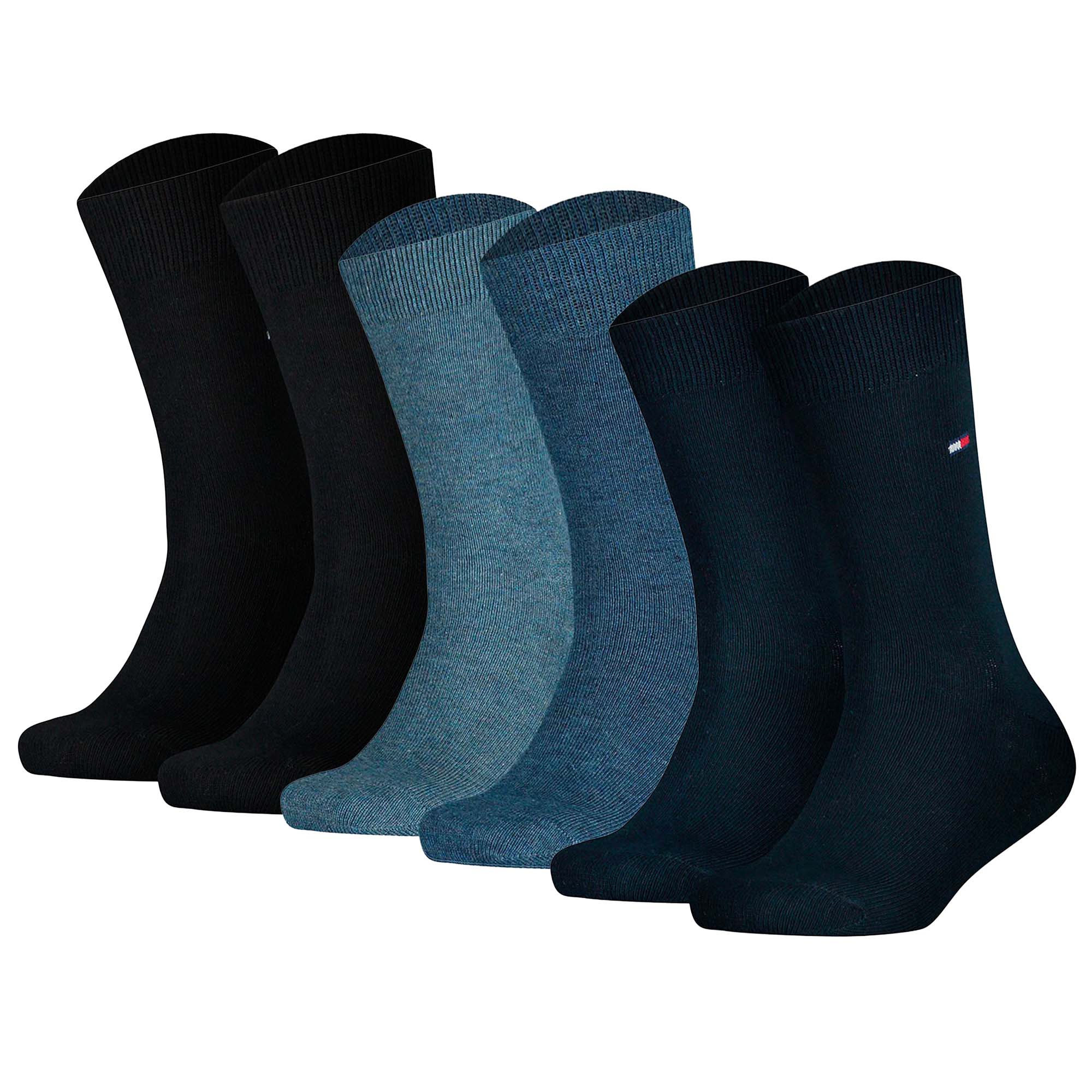 TOMMY HILFIGER Kinder Socken, 6er Pack - Basic, TH, 23-42, einfarbig