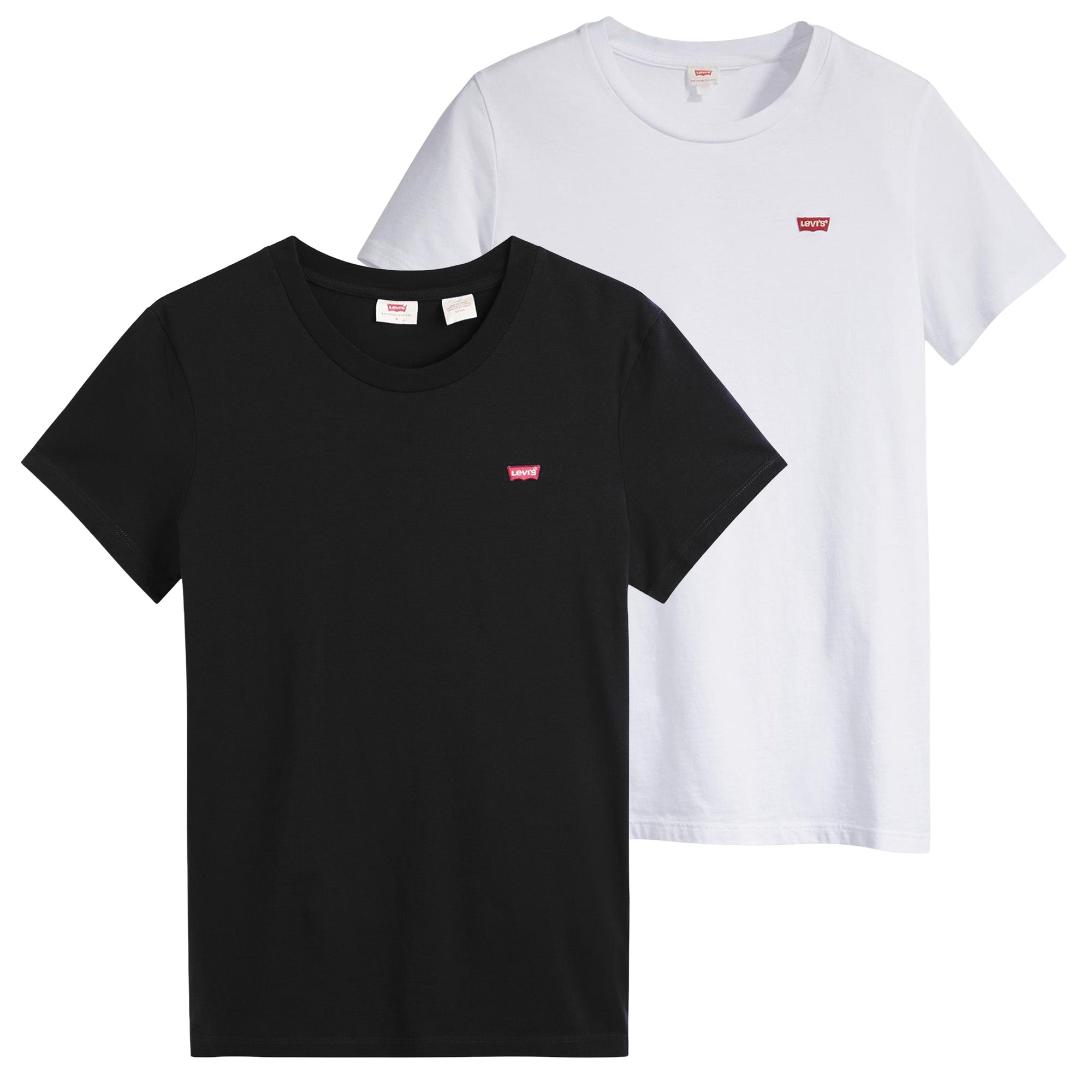 Levi's Damen T-Shirt, 2er Pack - Perfect Tee, Rundhals, Baumwolle