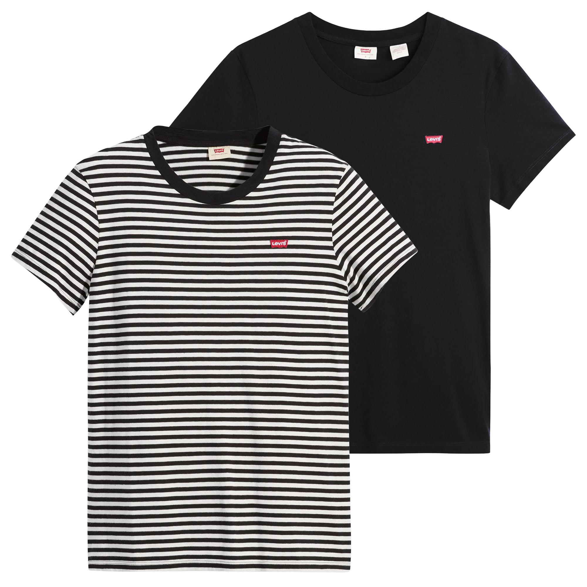 Levi's Women's T-shirt, 2-pack - Perfect Tee, Round Neck, Cotton