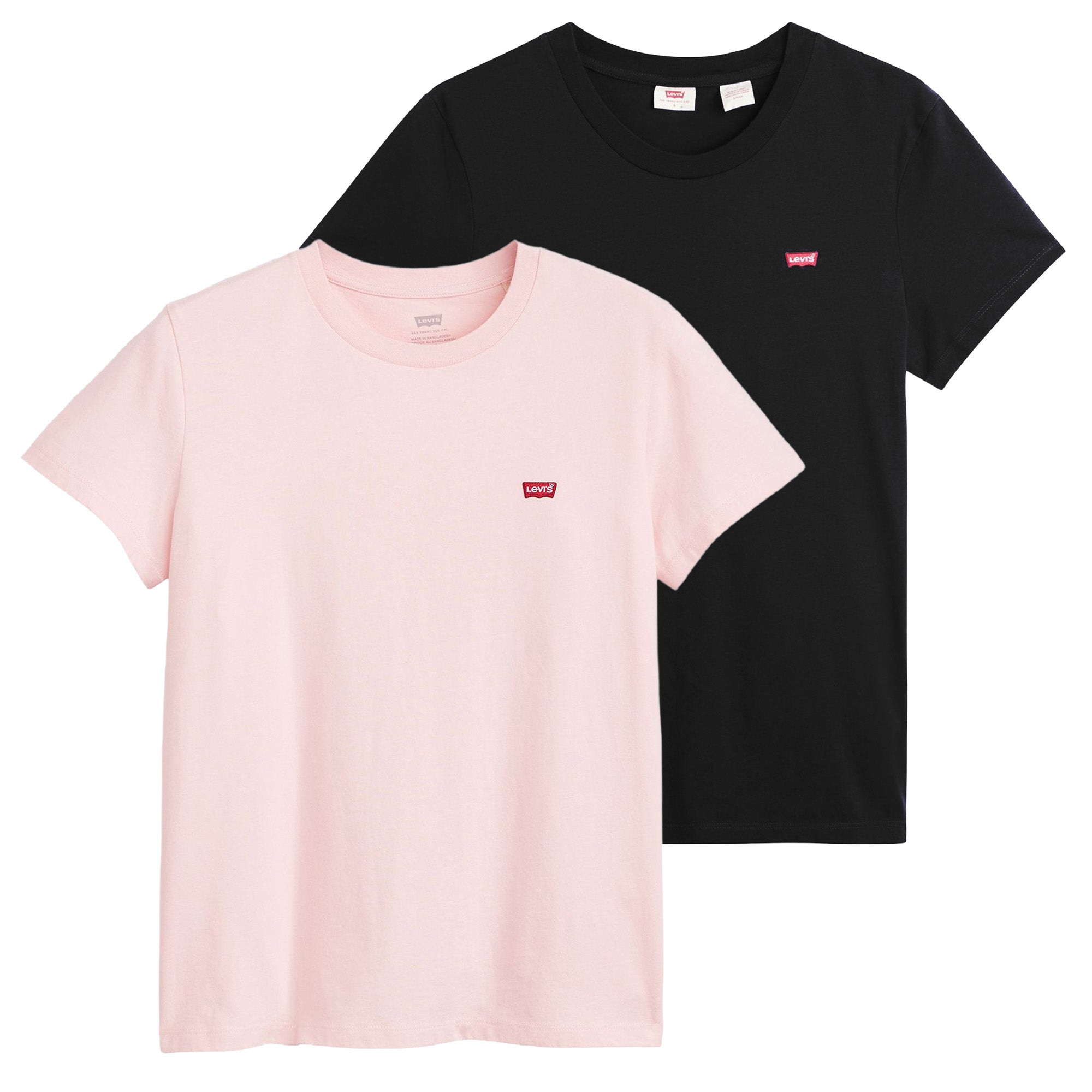 Levi's Women's T-shirt, 2-pack - Perfect Tee, Round Neck, Cotton
