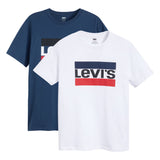 Levi's Herren T-Shirt 2er Pack - "Sportswear Logo Graphic Tee", Rundhals, Baumwolle
