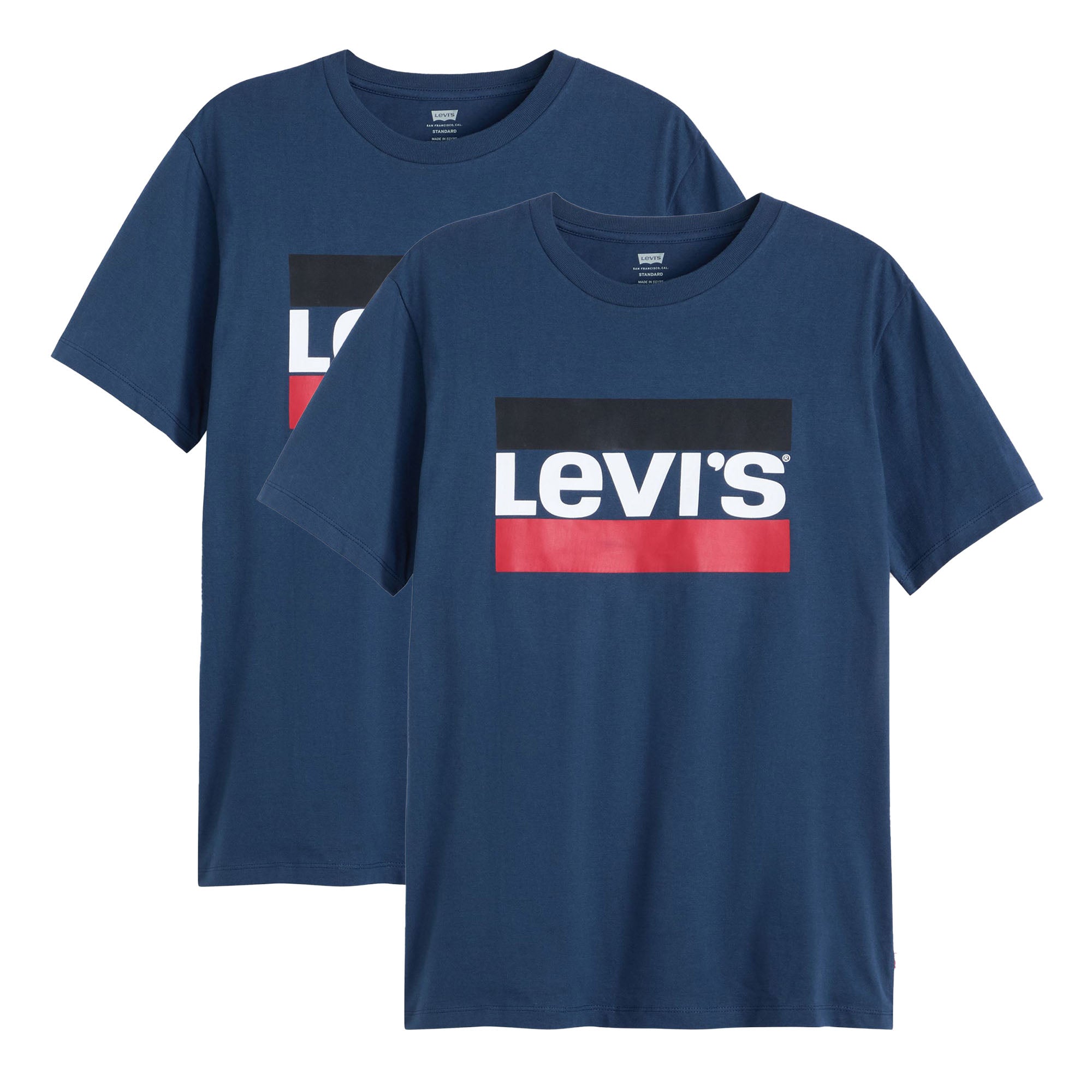 Levi's Herren T-Shirt 2er Pack - "Sportswear Logo Graphic Tee", Rundhals, Baumwolle