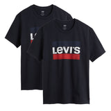Levi's Men's T-Shirt 2 pack - ‘Sportswear Logo Graphic Tee’, Round Neck, Cotton