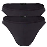 HOM Herren Micro Briefs Plumes 2er Pack - Ultralight Microfiber, Slip, Unterwäsche, Stretch, einfarbig