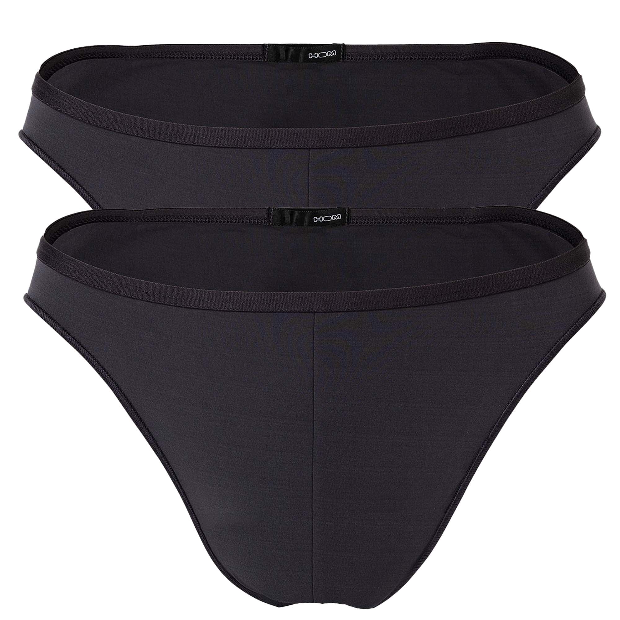 HOM Herren Micro Briefs Plumes 2er Pack - Ultralight Microfiber, Slip, Unterwäsche, Stretch, einfarbig