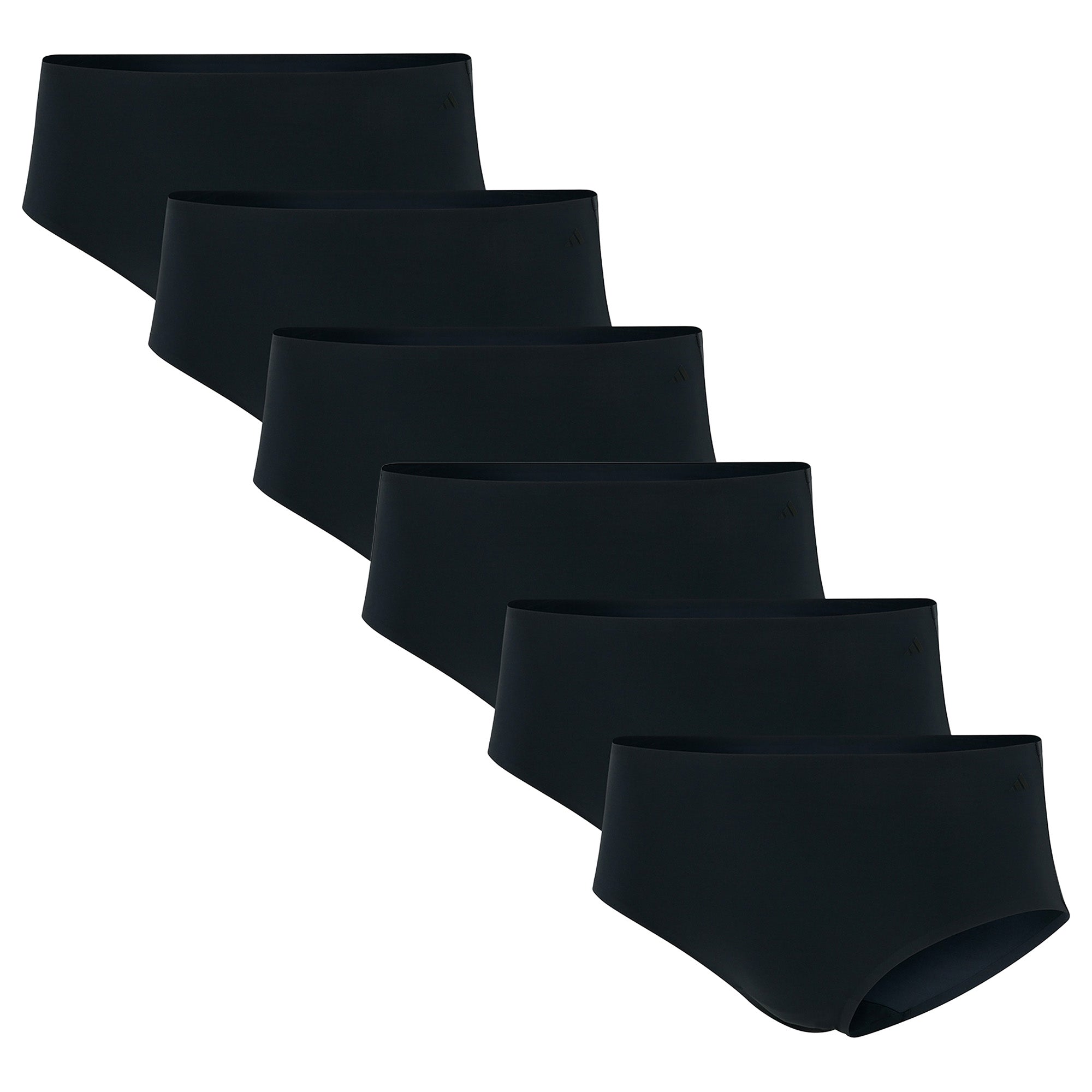 adidas Damen Slips, 6er Pack - Sport Active Light Flex, Hipster, Unterwäsche, Logo, einfarbig