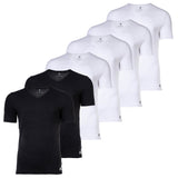 adidas men's T-shirt, 6-pack - Active Flex Cotton, V-neck, plain