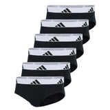 adidas men's briefs, 6-pack - Briefs, Active Flex Cotton, logo, solid colour