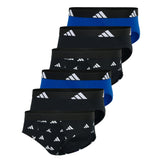 adidas men's briefs, 6-pack - Briefs, Active Flex Cotton, logo, solid colour