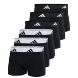 adidas Herren Boxershorts, 6er Pack - Trunks, Active Flex Cotton, Logo, einfarbig