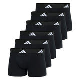 adidas men boxer shorts, 6-pack - trunks, Active Flex Cotton, logo, solid colour