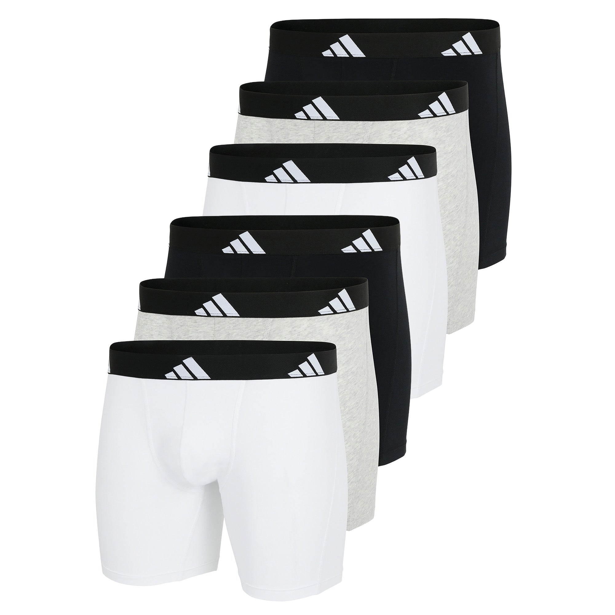 adidas Herren Boxershorts, 6er Pack - Boxer Briefs, Active Flex Cotton, Logo