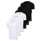 adidas Men T-Shirt, 6-pack - V-Neck Shirt, Active Core Cotton, solid colour