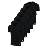 adidas Men T-Shirt, 6-pack - V-Neck Shirt, Active Core Cotton, solid colour