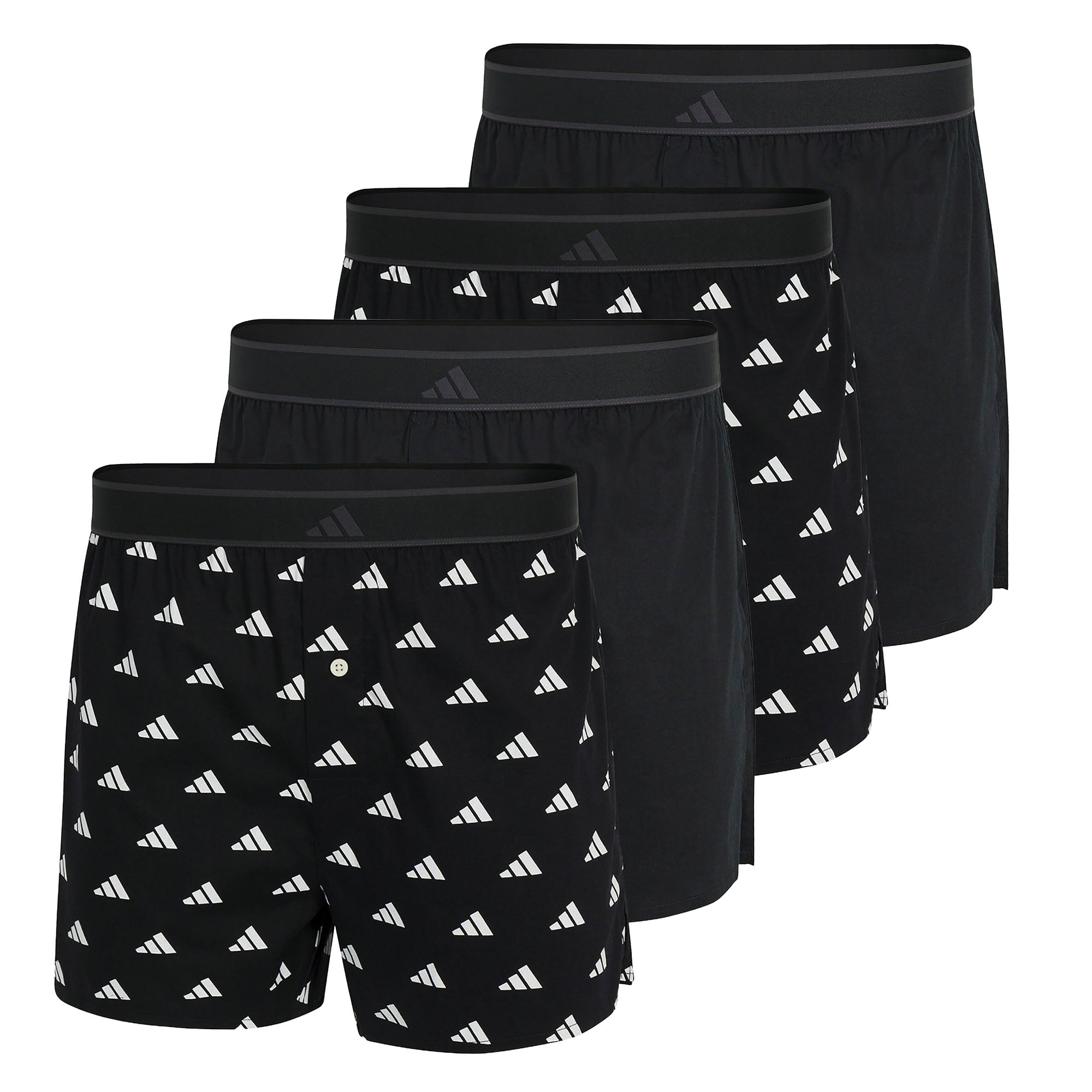 adidas men woven boxer shorts, 4-pack - woven boxer, shorts, woven fabric, cotton