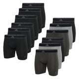 adidas men's boxer shorts, 6-pack - Boxer Briefs, Active Micro Flex Eco, logo, solid colour