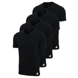 adidas Men T-shirts, 4-pack - V-Neck Shirt Active Flex Cotton, V-neck, solid colour
