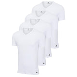 adidas Men T-shirts, 4-pack - V-Neck Shirt Active Flex Cotton, V-neck, solid colour