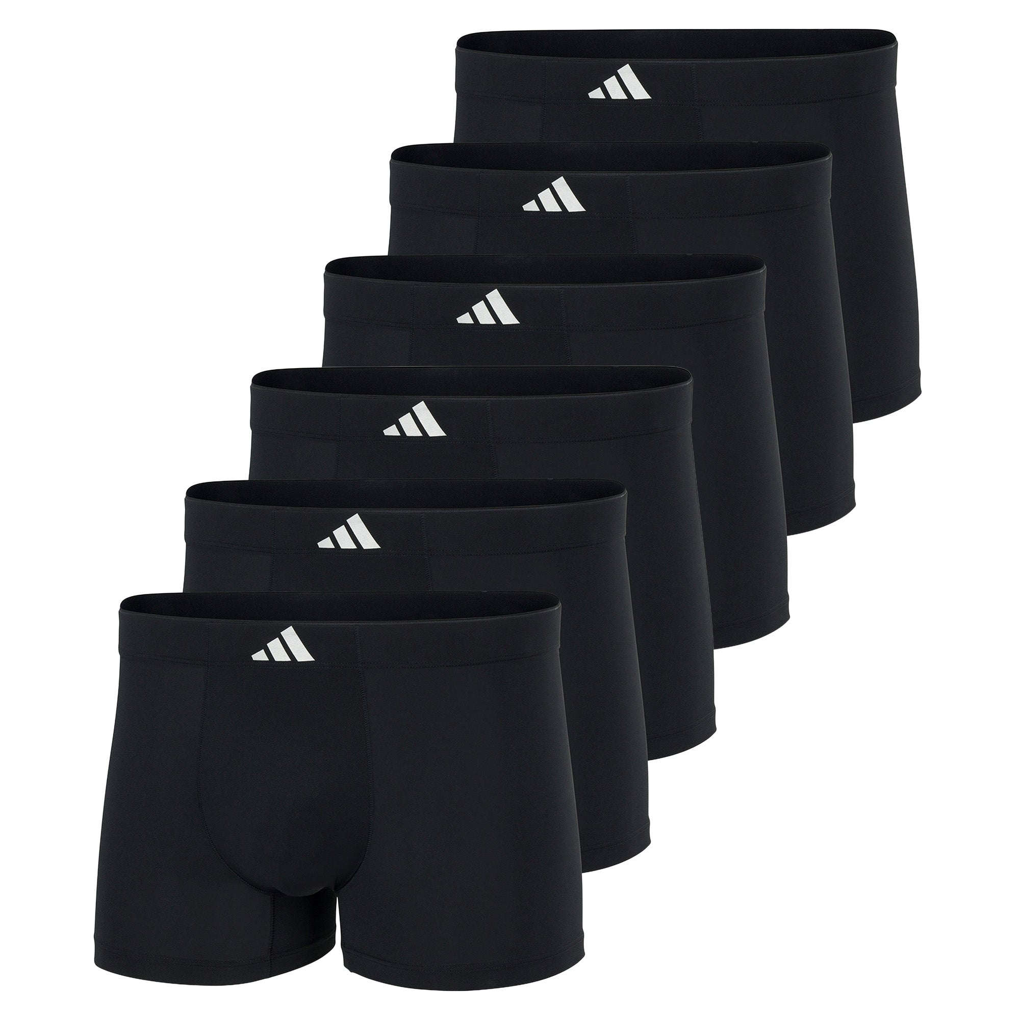 adidas men boxer shorts, 6-pack - Active Micro Tech, trunks, logo, single-coloured