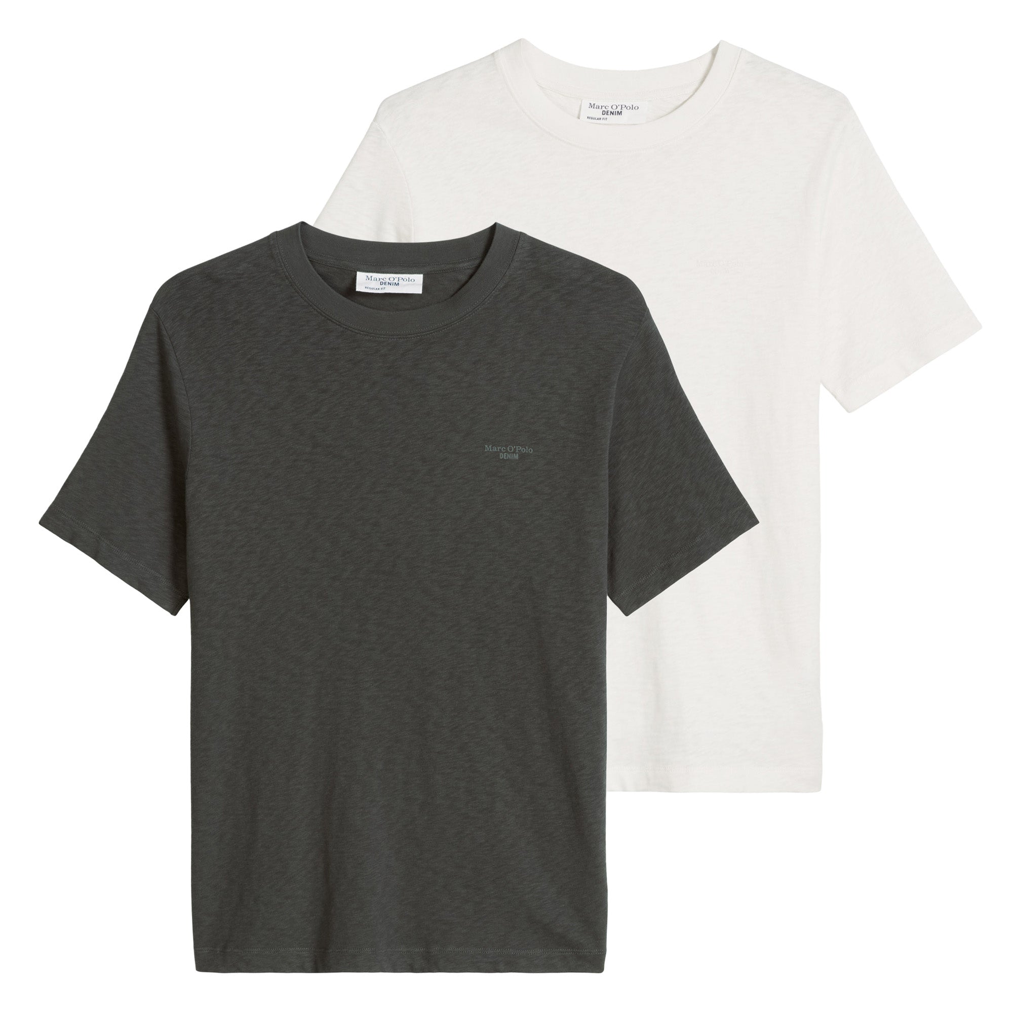 Marc O'Polo Denim Men's T-Shirt, 2-pack – slub jersey, regular fit, cotton, plain
