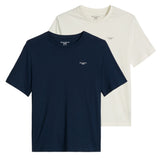 Marc O'Polo Denim Herren T-Shirt, 2er Pack - Regular Fit, Baumwolle, Logo, einfarbig