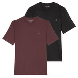 Marc O'Polo Herren T-Shirt, 2er Pack - Small-Logo, Regular Fit, Baumwolle, uni