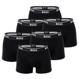 BOSS Men's Trunks, 6-pack - 6P Power, Boxer Shorts, Cotton Stretch, Logo, uni